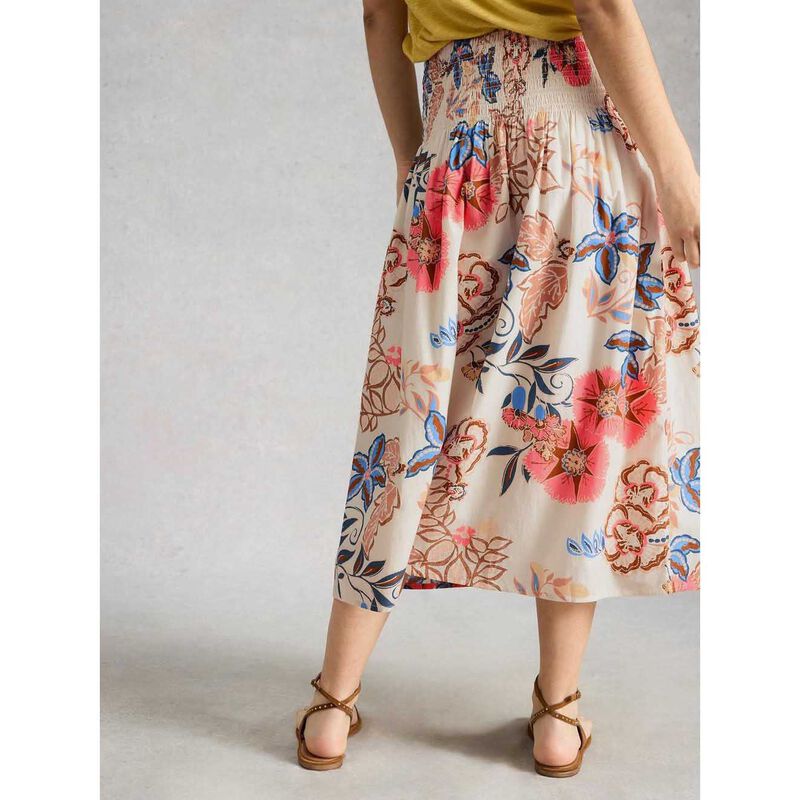 White Stuff Suri Shirred Midi Skirt image number 1